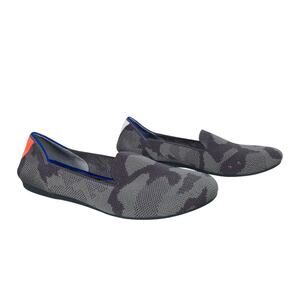 Rothy's Womens The Loafer Flats 5 Green Camo Camouflage Slip On Comfort Slides